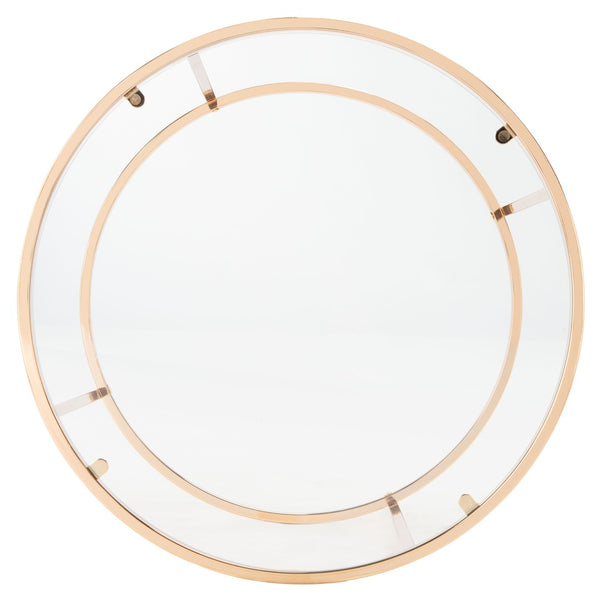 Safavieh Kolby Round Glass Side Table - Chic Polished Gold Frame & Clear Top For Modern Living Spaces Decor ACC8004A