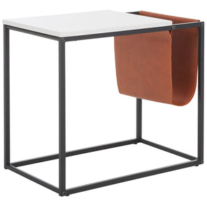 Safavieh Eugenia Side Table White / Brown / Black Mdf ACC8007A