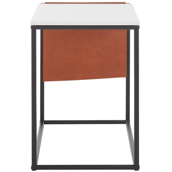 Safavieh Eugenia Side Table White / Brown / Black Mdf ACC8007A