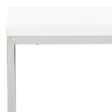 Safavieh Eugenia Side Table White/ Brown / Chrome Mdf ACC8007C