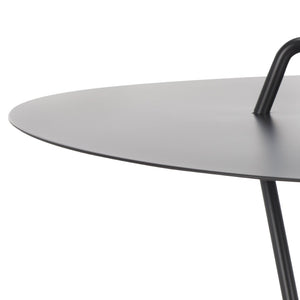 Safavieh Medalia Side Table - Sleek Matte Black Accent Table With Modern Design And Integrated Handle For Versatility ACC8008A