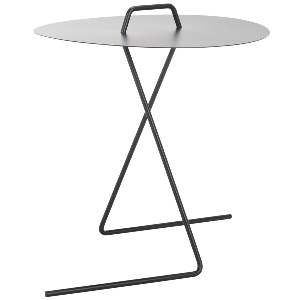 Safavieh Medalia Side Table - Sleek Matte Black Accent Table With Modern Design And Integrated Handle For Versatility ACC8008A
