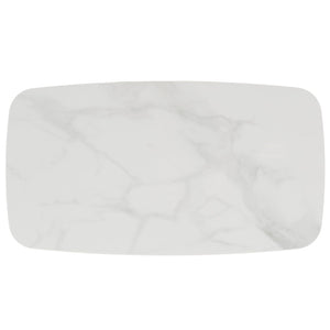 Safavieh Karina Rectangular End Table - Modern Faux-Marble Top With Walnut Legs For Stylish Living Spaces ACC8101A