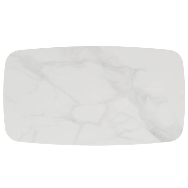 Safavieh Karina Rectangular End Table - Modern Faux-Marble Top With Walnut Legs For Stylish Living Spaces ACC8101A