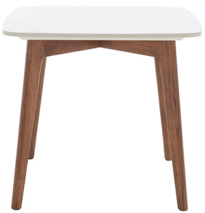 Safavieh Karina Square End Table - Modern White Faux-Marble Top With Tapered Oak Legs For Chic Living Spaces ACC8102A