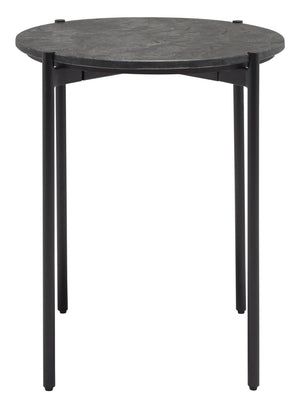 Safavieh Pratt Round Side Table – Elegant Black Marble Accent Table For Modern Living Spaces & Décor ACC9001A