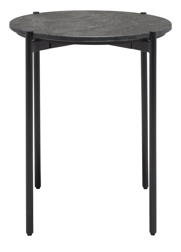 Safavieh Pratt Round Side Table – Elegant Black Marble Accent Table For Modern Living Spaces & Décor ACC9001A