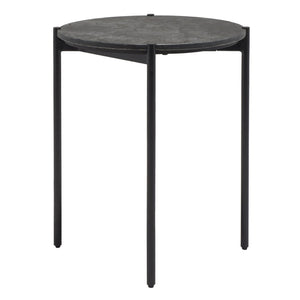 Safavieh Pratt Round Side Table – Elegant Black Marble Accent Table For Modern Living Spaces & Décor ACC9001A