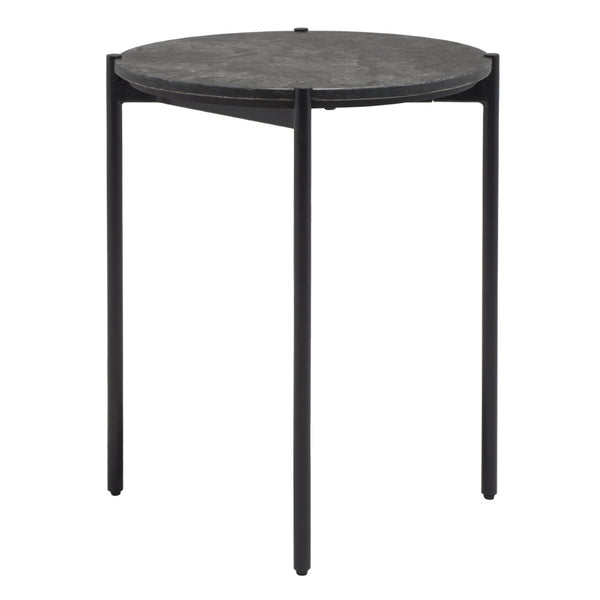 Safavieh Pratt Round Side Table – Elegant Black Marble Accent Table For Modern Living Spaces & Décor ACC9001A