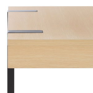 Safavieh Klausner Accent Table - Elegant Sand Top With Sturdy Black Legs For Stylish Home Decor & Functionality Sand ,Black Wood ,Metal Acc9300a