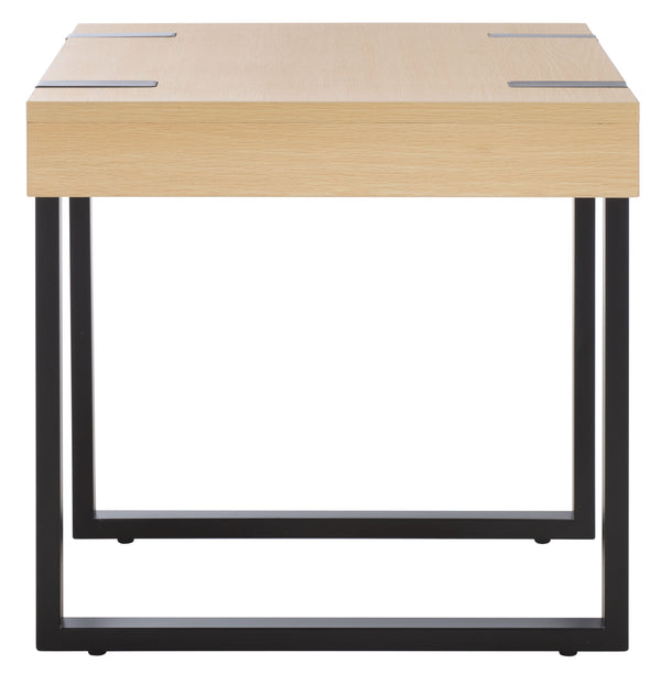 Safavieh Klausner Accent Table - Elegant Sand Top With Sturdy Black Legs For Stylish Home Decor & Functionality Sand ,Black Wood ,Metal Acc9300a