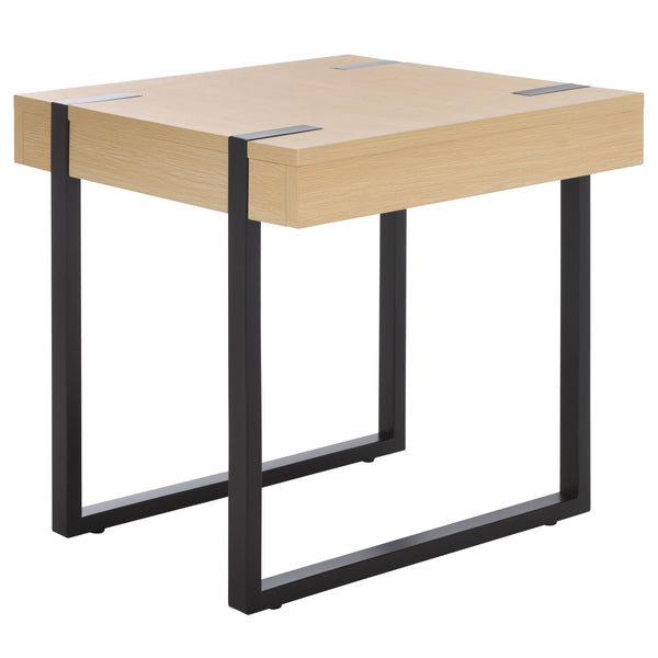 Safavieh Klausner Accent Table - Elegant Sand Top With Sturdy Black Legs For Stylish Home Decor & Functionality Sand ,Black Wood ,Metal Acc9300a