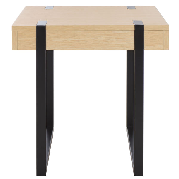 Safavieh Klausner Accent Table - Elegant Sand Top With Sturdy Black Legs For Stylish Home Decor & Functionality Sand ,Black Wood ,Metal Acc9300a