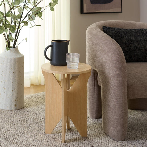 Safavieh Elken Modern Accent Table - Stylish Sand Finish, Compact Design For Small Spaces & Versatile Use ACC9302A