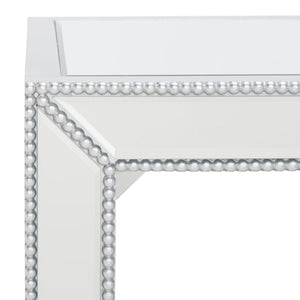 Safavieh Laken Glamorous Mirrored Accent Table With Studded Detailing - Chic Modern Design For Any Space ACC9702A