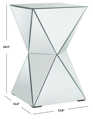 Safavieh Luella Mirrored Accent Table - Sculptural Hourglass Design For Modern Glamour In Any Space ACC9703A