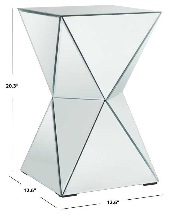Safavieh Luella Mirrored Accent Table - Sculptural Hourglass Design For Modern Glamour In Any Space ACC9703A