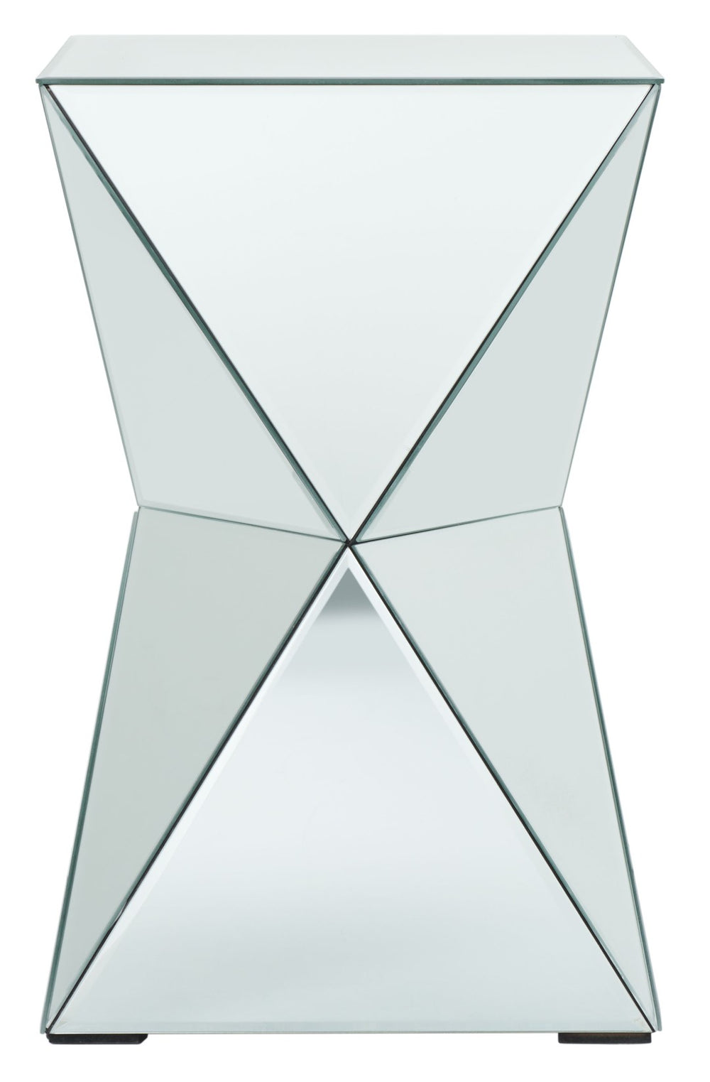Safavieh Luella Mirrored Accent Table - Sculptural Hourglass Design For Modern Glamour In Any Space ACC9703A