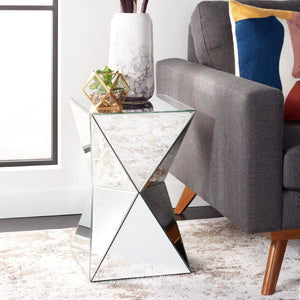 Safavieh Luella Mirrored Accent Table - Sculptural Hourglass Design For Modern Glamour In Any Space ACC9703A