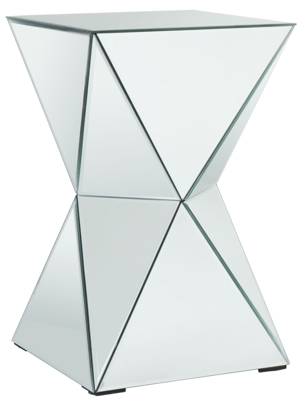 Safavieh Luella Mirrored Accent Table - Sculptural Hourglass Design For Modern Glamour In Any Space ACC9703A