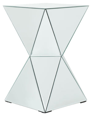 Safavieh Luella Mirrored Accent Table - Sculptural Hourglass Design For Modern Glamour In Any Space ACC9703A