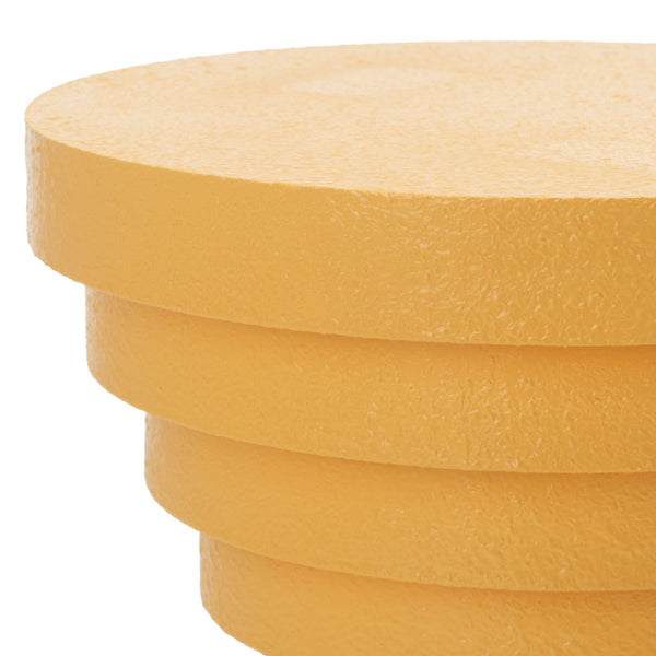 Safavieh Ali Sculptural Accent Table - Bold Round Disc Design For Modern Living And Stylish Decor Enhancement Yellow ACC9705A