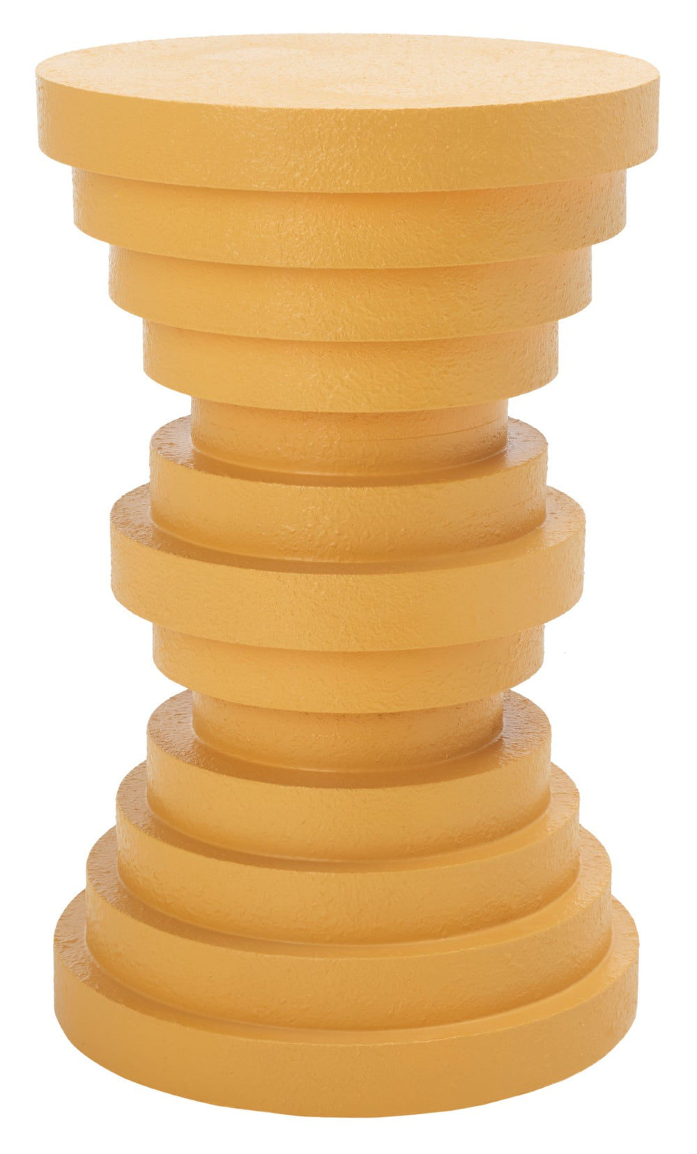 Safavieh Ali Sculptural Accent Table - Bold Round Disc Design For Modern Living And Stylish Decor Enhancement Yellow ACC9705A