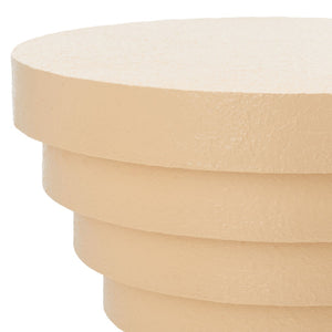 Safavieh Ali Sculptural Accent Table - Bold Round Disc Design For Modern Living And Stylish Decor Enhancement Cream ACC9705B