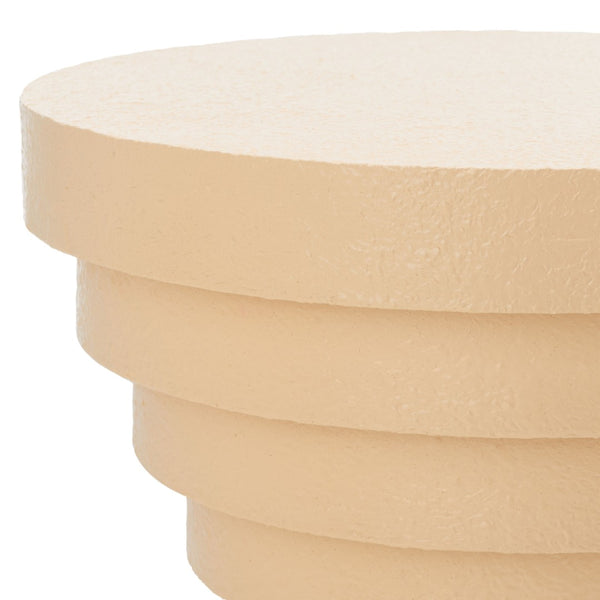 Safavieh Ali Sculptural Accent Table - Bold Round Disc Design For Modern Living And Stylish Decor Enhancement Cream ACC9705B