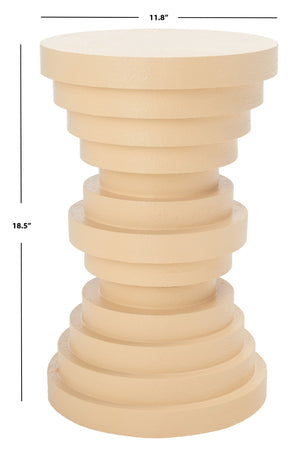 Safavieh Ali Sculptural Accent Table - Bold Round Disc Design For Modern Living And Stylish Decor Enhancement Cream ACC9705B