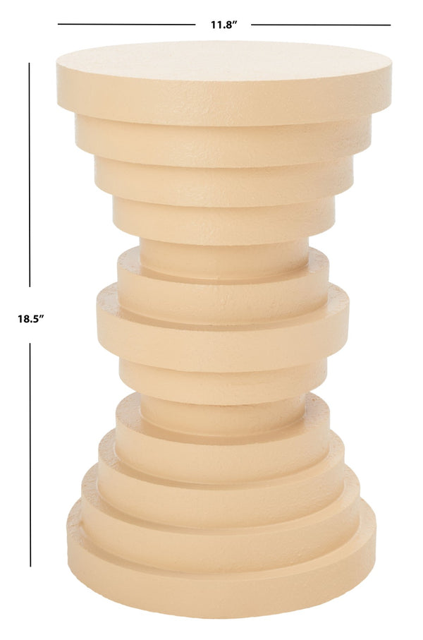 Safavieh Ali Sculptural Accent Table - Bold Round Disc Design For Modern Living And Stylish Decor Enhancement Cream ACC9705B