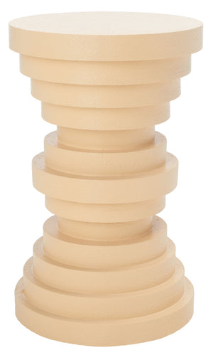 Safavieh Ali Sculptural Accent Table - Bold Round Disc Design For Modern Living And Stylish Decor Enhancement Cream ACC9705B
