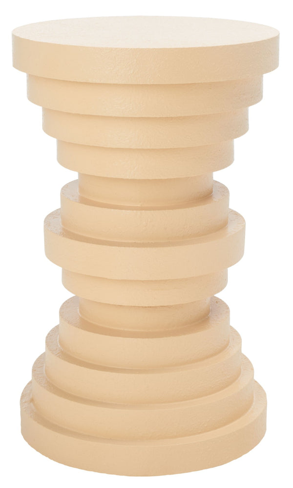 Safavieh Ali Sculptural Accent Table - Bold Round Disc Design For Modern Living And Stylish Decor Enhancement Cream ACC9705B