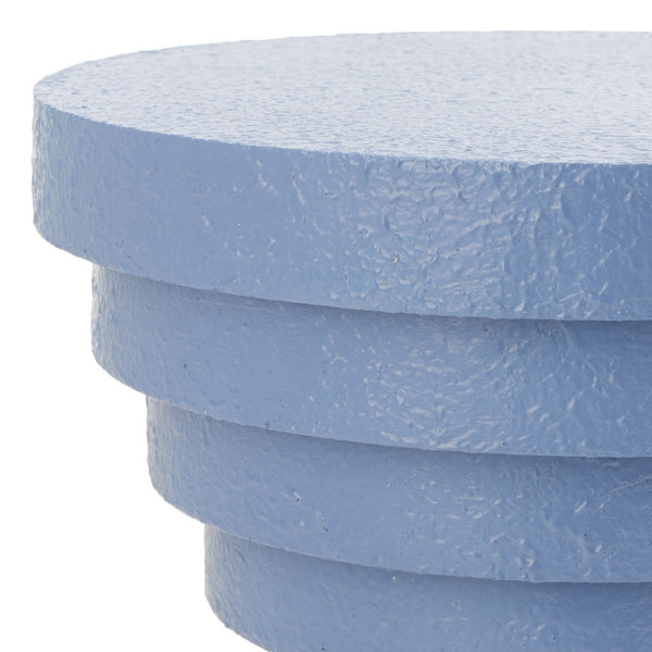 Safavieh Ali Sculptural Accent Table - Bold Round Disc Design For Modern Living And Stylish Decor Enhancement Periwinkle ACC9705C