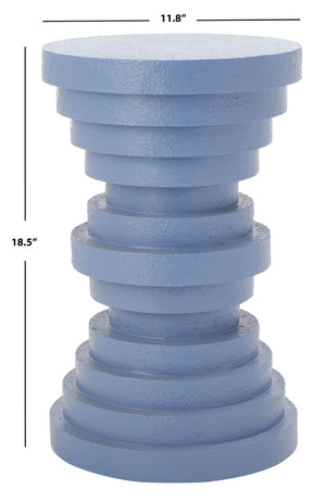 Safavieh Ali Sculptural Accent Table - Bold Round Disc Design For Modern Living And Stylish Decor Enhancement Periwinkle ACC9705C