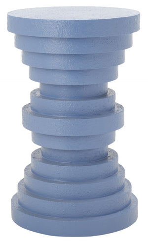 Safavieh Ali Sculptural Accent Table - Bold Round Disc Design For Modern Living And Stylish Decor Enhancement Periwinkle ACC9705C