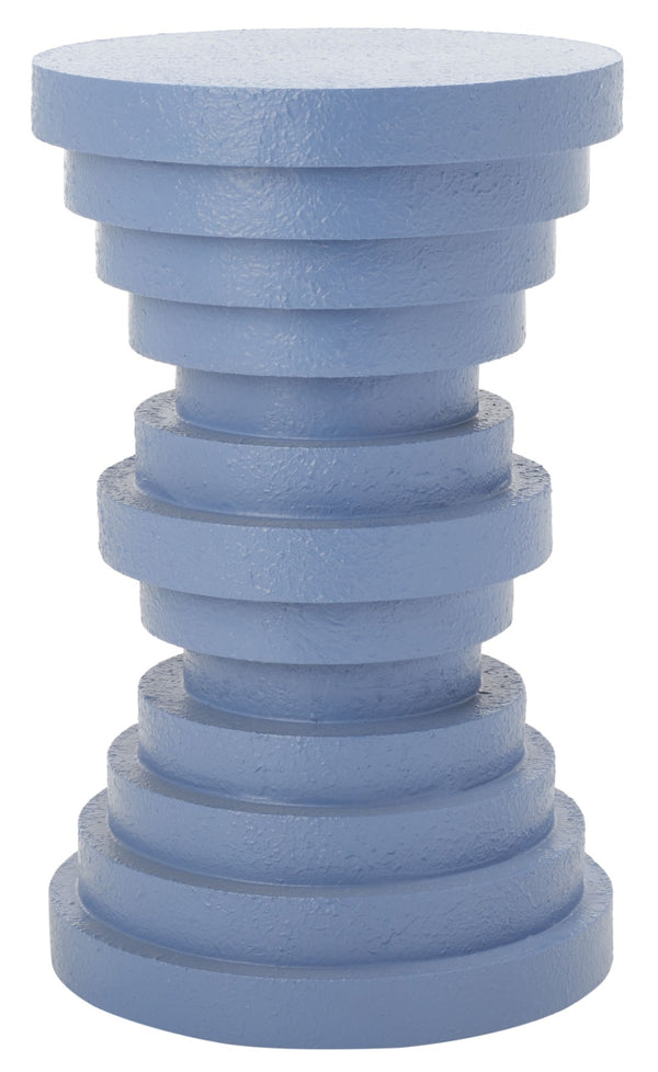 Safavieh Ali Sculptural Accent Table - Bold Round Disc Design For Modern Living And Stylish Decor Enhancement Periwinkle ACC9705C