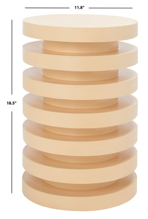 Safavieh Kaysar Accent Table - Sculptural Stacked Design Perfect For Modern Living Spaces And Versatile Use Cream ACC9706B