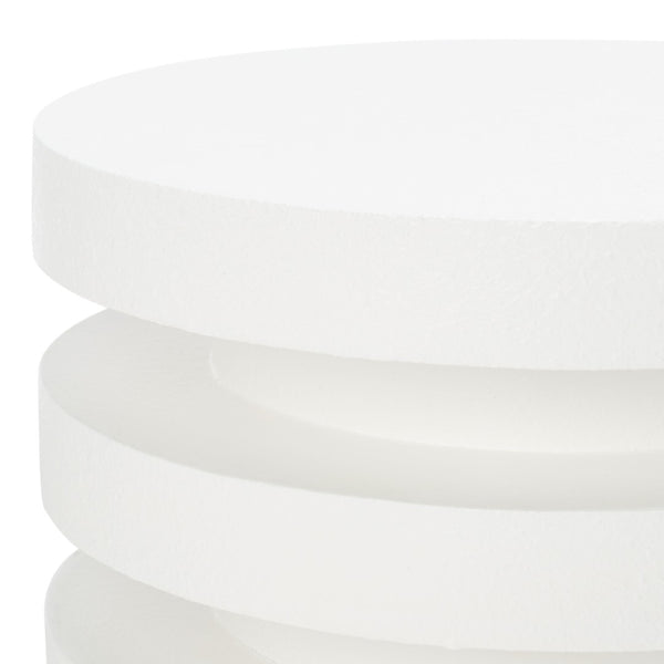Safavieh Kaysar Accent Table - Sculptural Stacked Design Perfect For Modern Living Spaces And Versatile Use White ACC9706C