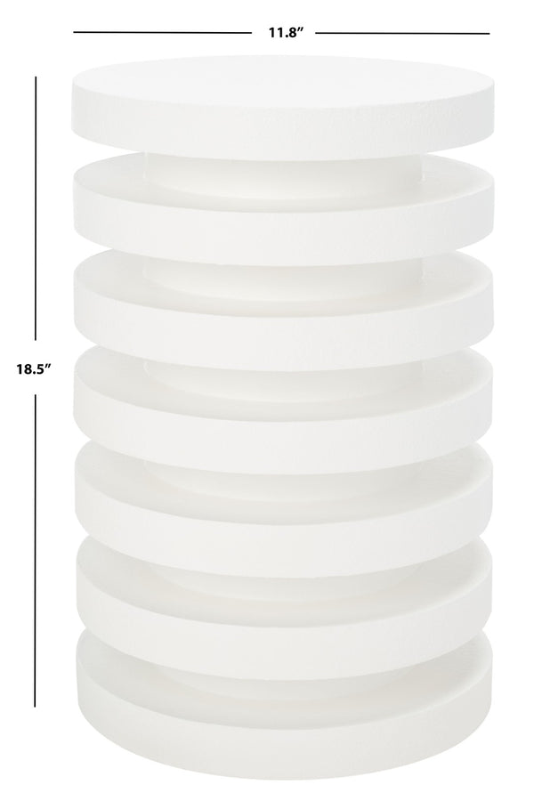 Safavieh Kaysar Accent Table - Sculptural Stacked Design Perfect For Modern Living Spaces And Versatile Use White ACC9706C