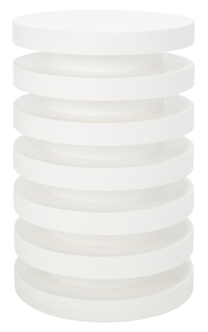 Safavieh Kaysar Accent Table - Sculptural Stacked Design Perfect For Modern Living Spaces And Versatile Use White ACC9706C