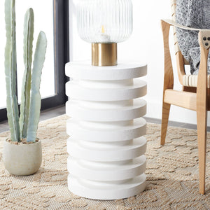 Safavieh Kaysar Accent Table - Sculptural Stacked Design Perfect For Modern Living Spaces And Versatile Use White ACC9706C