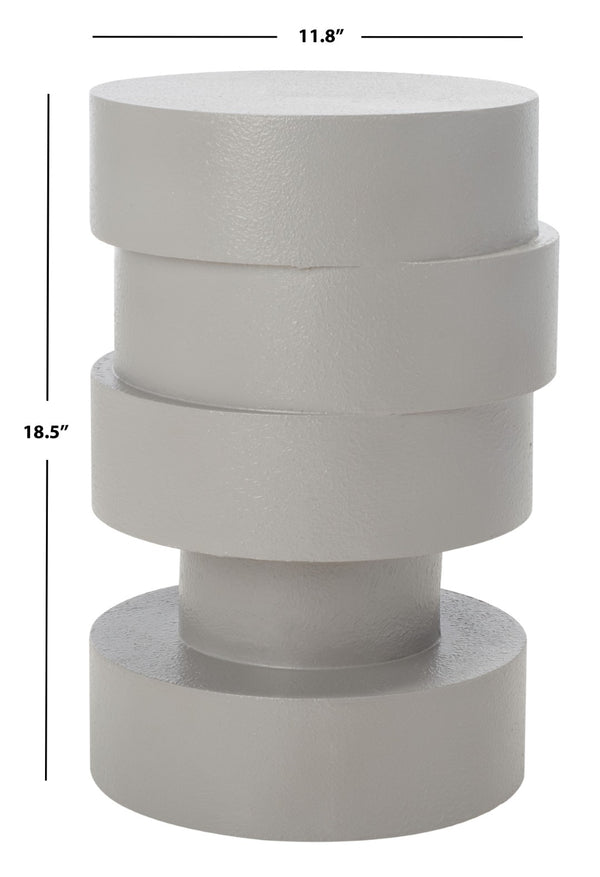 Safavieh Tyce Sculptural Accent Table - Modern Stacked Round-Disc Design For Versatile Living Space Decor Grey ACC9707A
