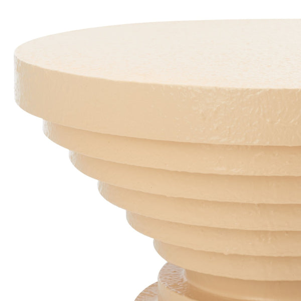 Safavieh Glynn Accent Table - Sculptural Modern Design With Curvaceous Stacked Discs For Stylish Decor Cream ACC9708A