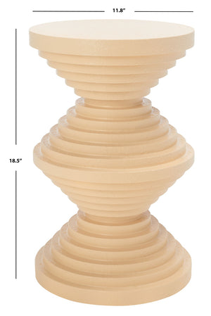 Safavieh Glynn Accent Table - Sculptural Modern Design With Curvaceous Stacked Discs For Stylish Decor Cream ACC9708A