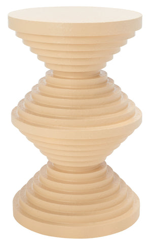 Safavieh Glynn Accent Table - Sculptural Modern Design With Curvaceous Stacked Discs For Stylish Decor Cream ACC9708A