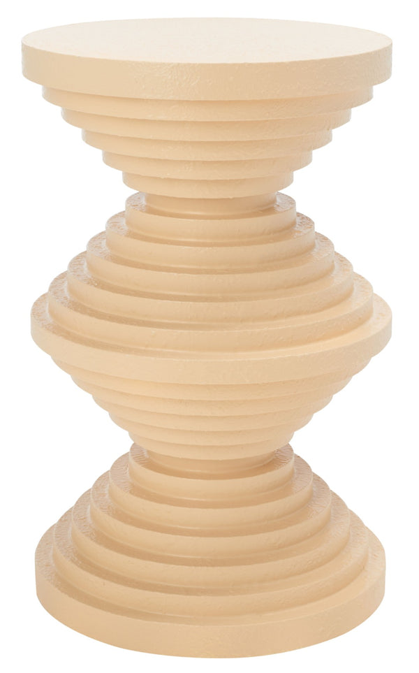 Safavieh Glynn Accent Table - Sculptural Modern Design With Curvaceous Stacked Discs For Stylish Decor Cream ACC9708A