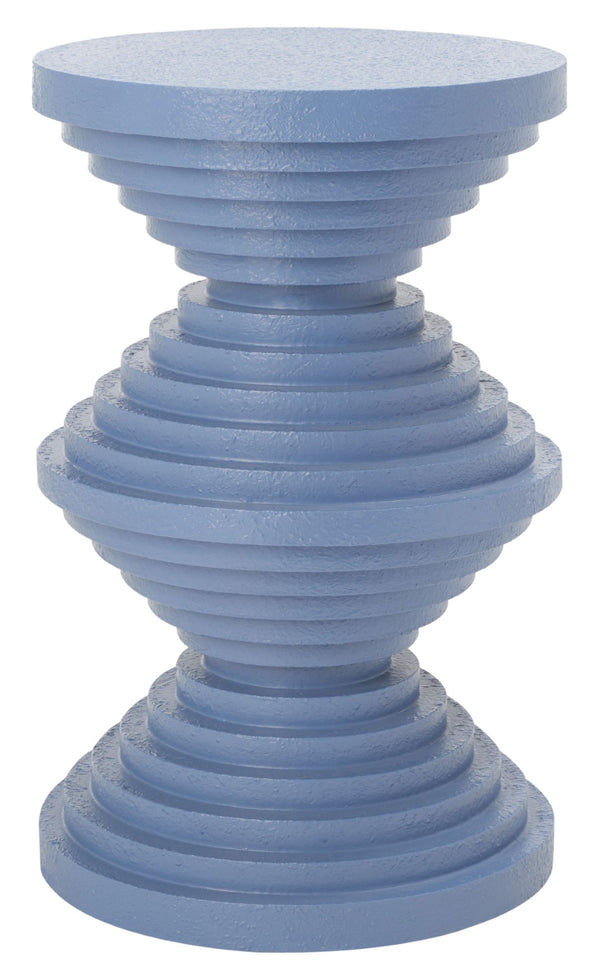 Safavieh Glynn Accent Table - Sculptural Modern Design With Curvaceous Stacked Discs For Stylish Decor Periwinkle ACC9708B