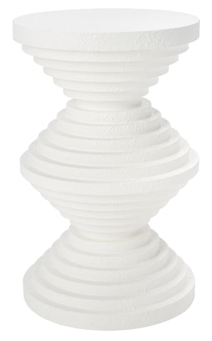 Safavieh Glynn Accent Table - Sculptural Modern Design With Curvaceous Stacked Discs For Stylish Decor White ACC9708C