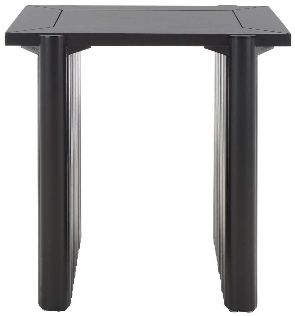 Safavieh Buckley Accent Table - Rustic-Chic Design With Carved Fluted Details For Modern Living Spaces Black ACC9711B